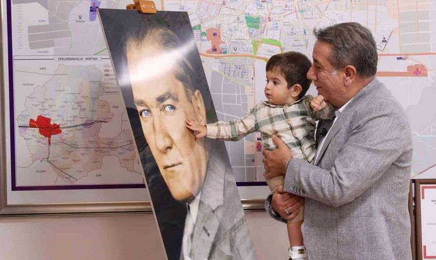 Minik Teoman'dan başkana duygusal ziyaret