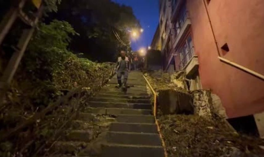 Zonguldak'ta bir bina kısmi göçük nedeniyle boşaltıldı