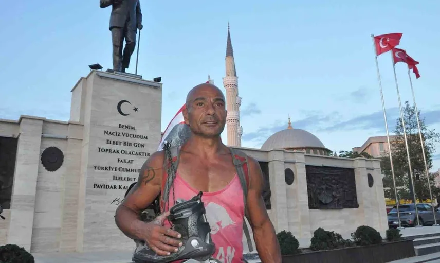 Frankfurt'tan Ankara'ya patenle yolculuk yapan sporcu insanlara umut aşılıyor