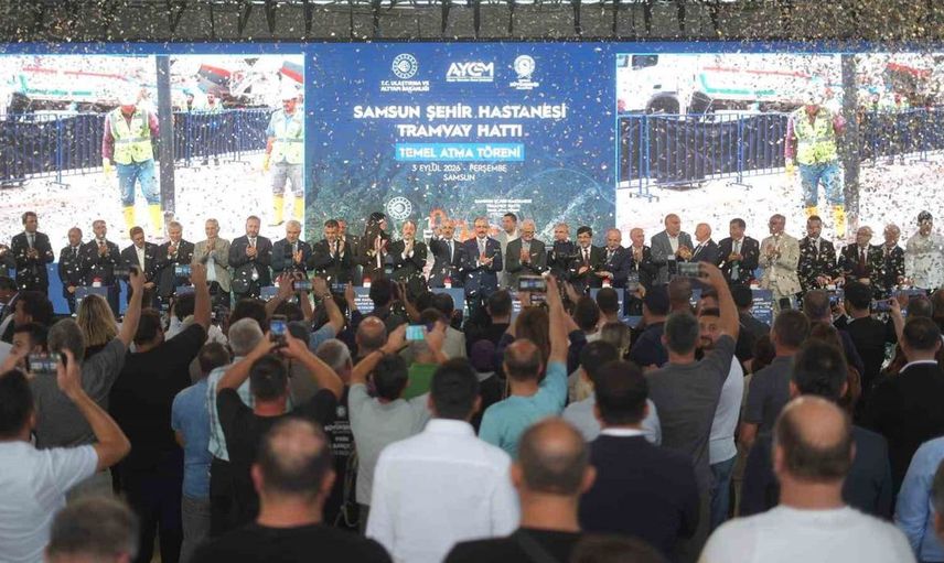 Samsun'un ulaşımına dev katkı: Şehir hastanesi tramvay hattı temeli atıldı