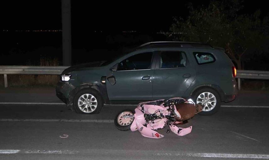Karaman'da trafik kazası: motosiklet sürücüsü hastaneye kaldırıldı
