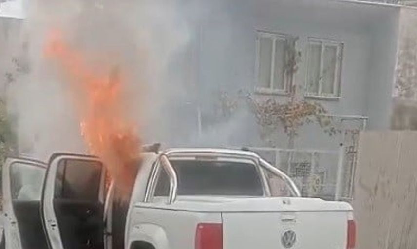 İzmir'de yangına müdahale eden sürücü patlama anında dehşeti yaşadı