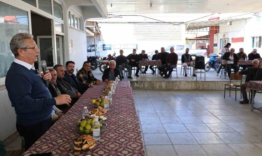 Nazilli başkanı Tetik bereketli mahallesi’nde nar üreticileriyle buluştu