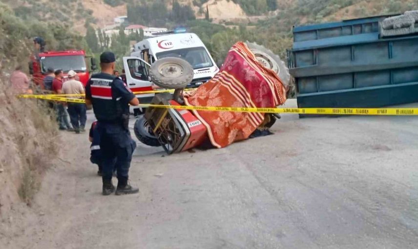 Köşk'te traktör devrildi: Bir kişi hayatını kaybetti, diğeri yaralı