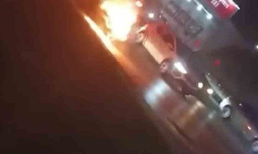 Bursa'da seyir halindeki otomobil alev aldı, itfaiye müdahale etti