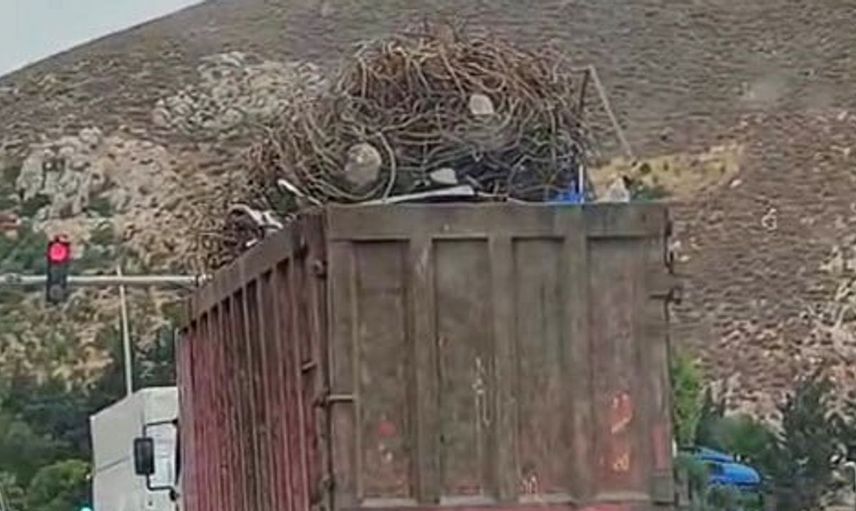 Yürekler ağza getiren tır, sürücüsüne ceza kesildi