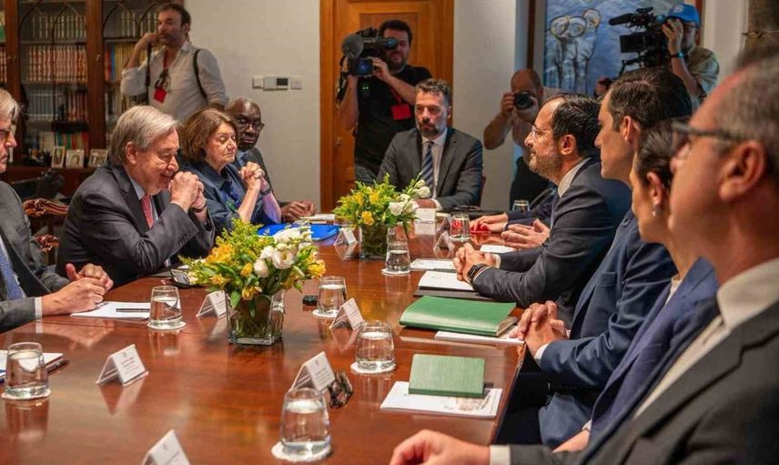 Guterres, Güney Kıbrıs Rum Yönetimi lideri Hristodulidis ile görüştü