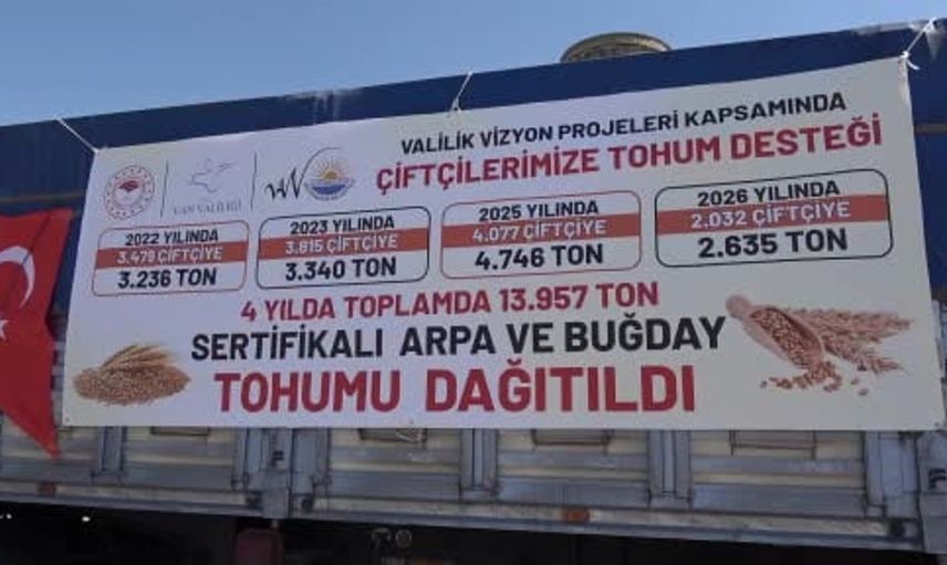 Van'daki çiftçilere 4 yılda sağlanan 750 milyon liralık tohum desteği