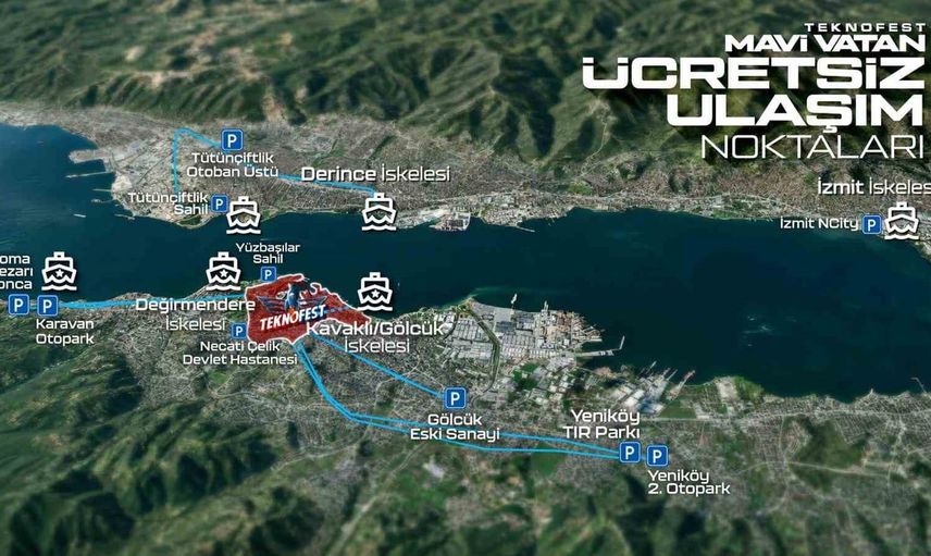 Teknofest Mavi Vatan için ulaşım planı hazır: Kara ve deniz yollarıyla festival keyfi