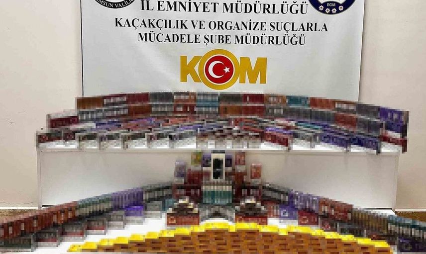 Samsun'da tütün kaçakçılığına baskın: İki kişi gözaltında
