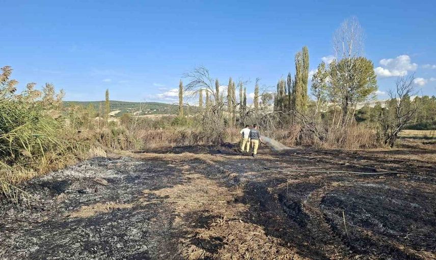 Hisarcık'ta otluk alanda yangın paniği: hızlı müdahale ile zararın büyümesi önlendi