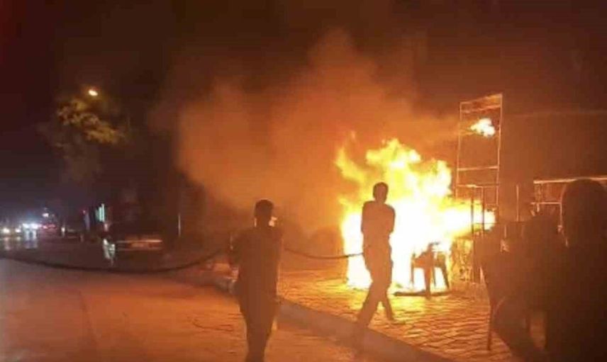 Elazığ'da iş yerinin önünde yangın paniği: Hızla müdahale ile kontrol altına alındı