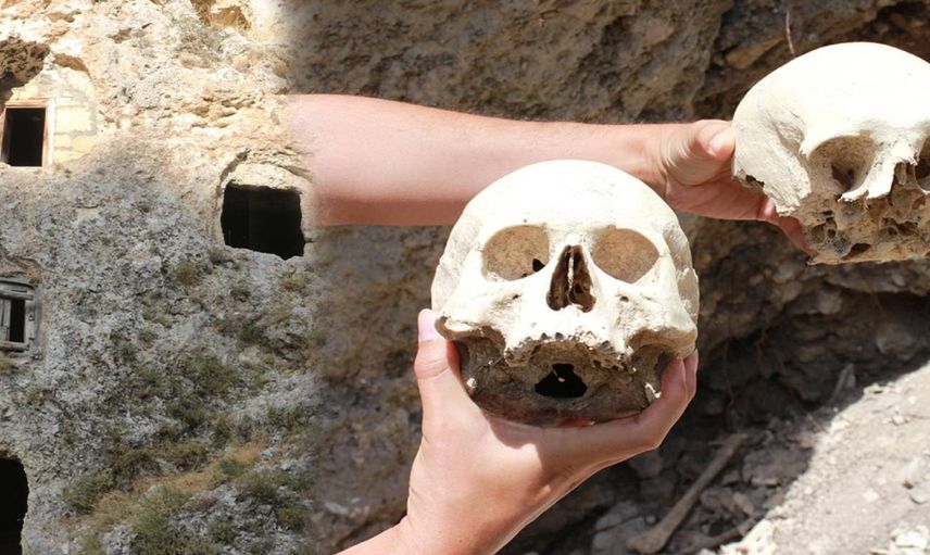 Defineciler bu kez tarihi evleri hedef aldı: Bölgeden insan kemikleri çıktı
