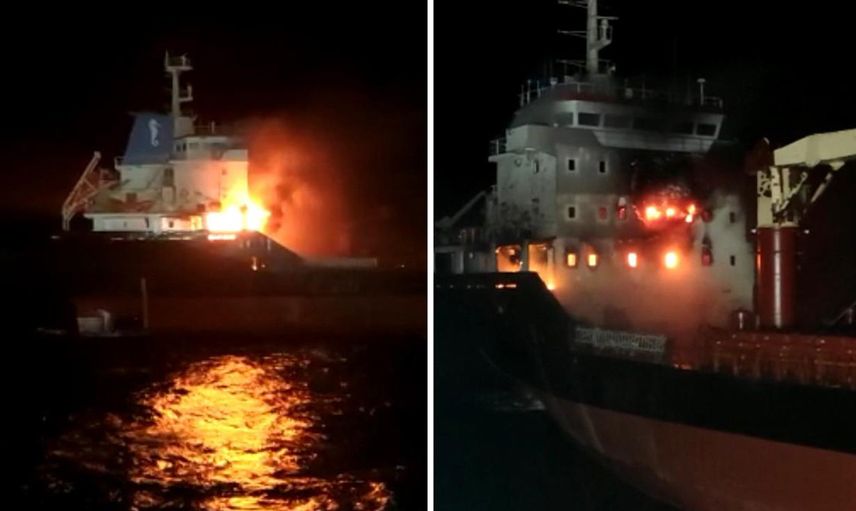 Denizde dehşet: Sinop’taki kuru yük yemişi bir anda alev aldı, kayıp ve yaralılar var