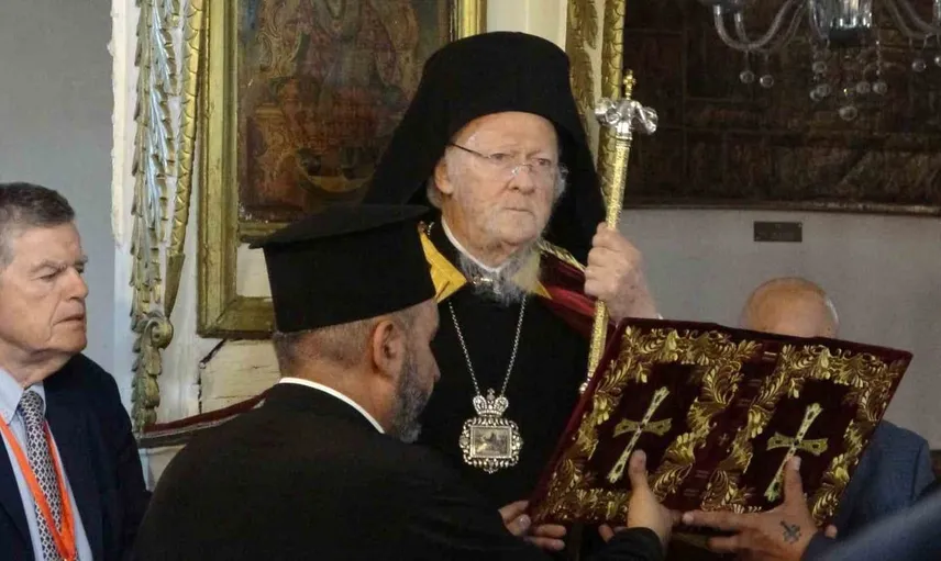 Fener Rum Patriği Bartholomeos Gökçeada’da ayin yönetti