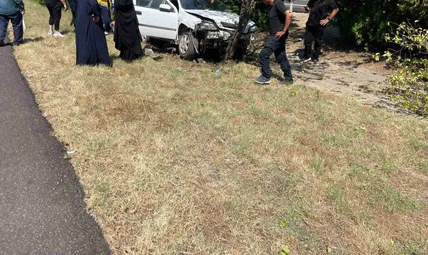 Bahçe'de otomobilin ağaçla çarpması sonucu bir kişi yaralandı