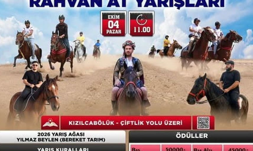 Kızılcabölük rahvan at yarışları 4 Ekim'de coşkuyla yapılacak