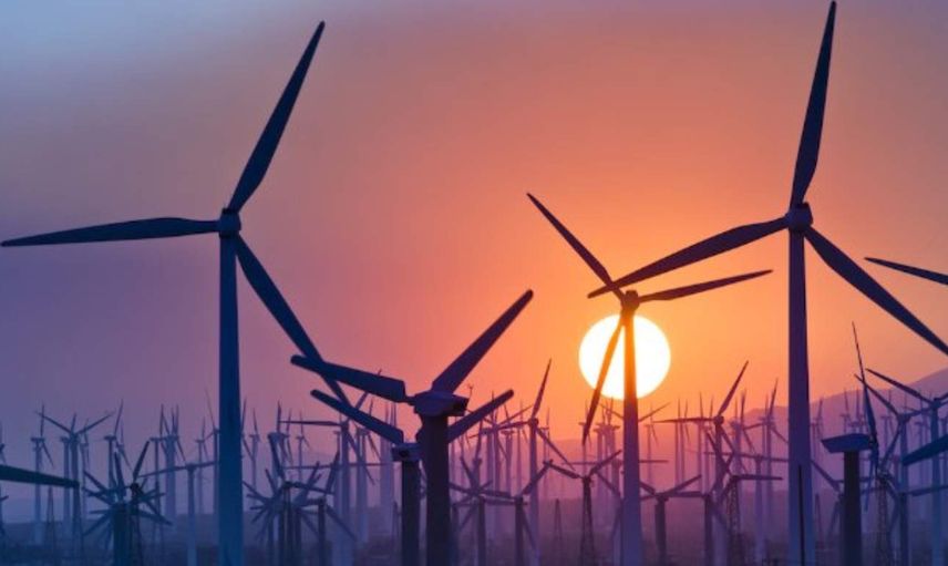 Doğal gaz deposu inşaatının elektriği rüzgardan elde ediliyor!
