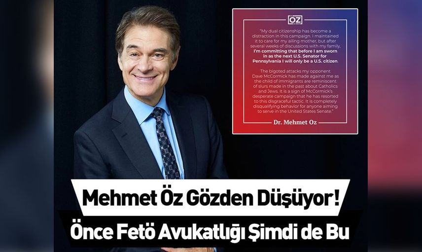 Doktor Mehmet Öz, skandallara doymuyor! FETÖ elebaşını savunan Öz, şimdide Türk vatandaşlığından çıkacağını açıkladı