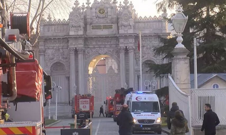Dolmabahçe Sarayı'nda  yangın söndürüldü! Milli Saraylar Başkanlığı'ndan açıklama geldi