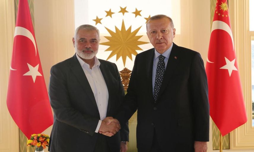 Dolmabahçe'de önemli görüşme: Cumhurbaşkanı Erdoğan, Hamas lideri İsmail Haniye'yi kabul etti