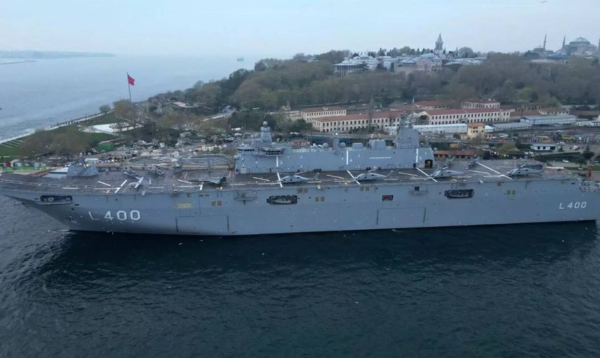 Dünyanın ilk SİHA savaş gemisi görevde: TCG Anadolu yola çıktı