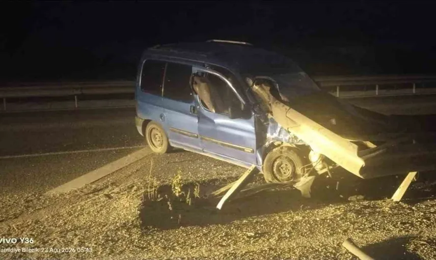 Bilecik’te uyku nedeniyle kaza: Bir kişi hastaneye kaldırıldı