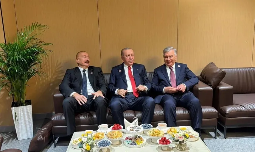 Cumhurbaşkanı Erdoğan Bişkek'te Aliyev ve Mirziyoyev ile buluştu