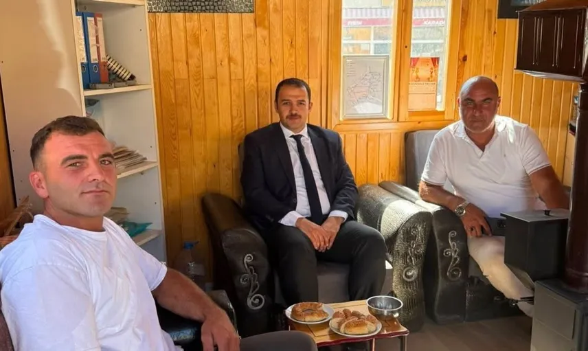 Kaymakam Ahat, esnaf ve köyde vatandaşlarla buluştu