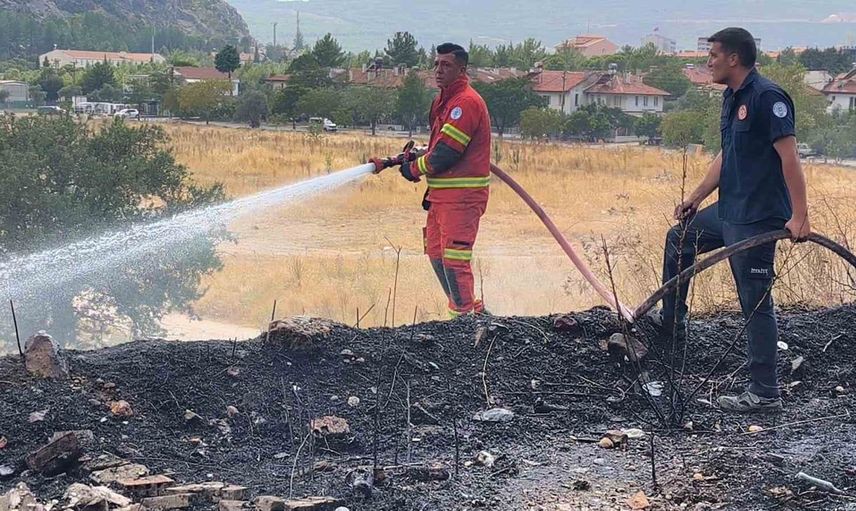 Menteşe'de tarım arazisinde çıkan yangın kontrol altına alındı