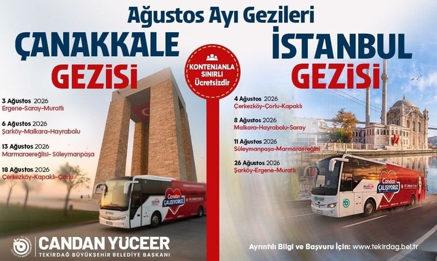Tekirdağ'da tarih ve kültür gezileri için ağustos takvimi belli oldu