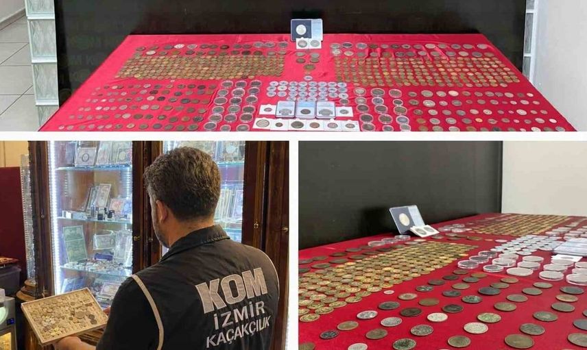 Tarihi eser kaçakçılığına geçit yok: İzmir'de 672 sikke ele geçirildi