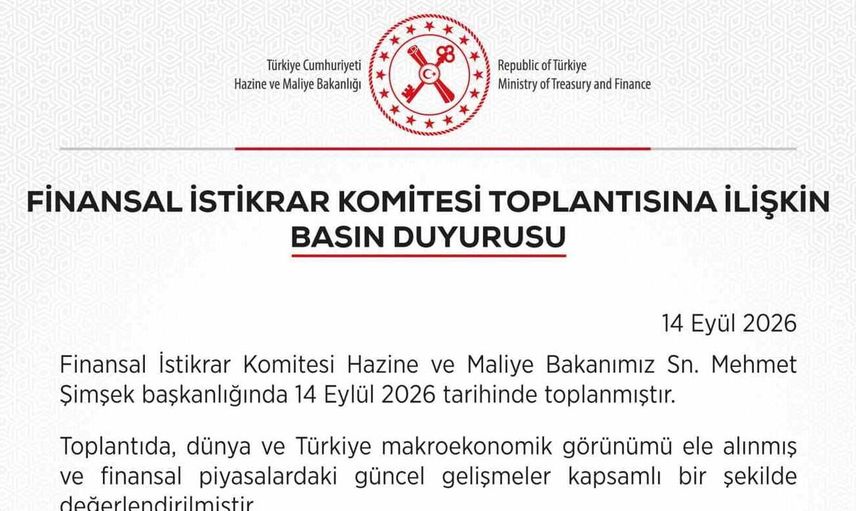 Finansal istikrar komitesi, ekonomik görünümü değerlendirmek üzere toplandı