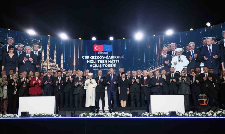 Cumhurbaşkanı Erdoğan hızlı tren projesinde ilk testi gerçekleştirdi