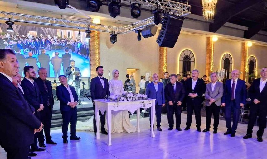 Kayseri protokolü bir araya geldi: Beyza ve Enes mutlu günlerinde yalnız değildi