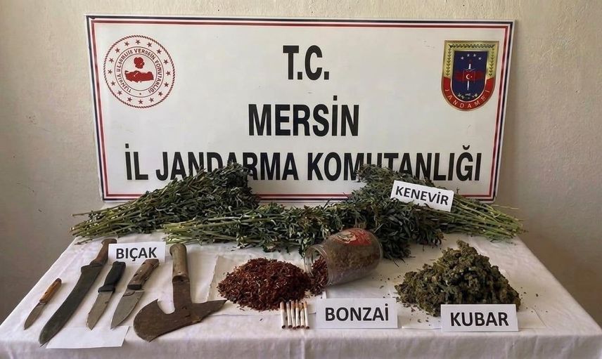 Mersin'de uyuşturucu operasyonu: kenevir ve uyuşturucu maddelere el konuldu