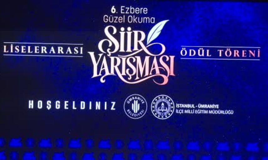 Ümraniye'de genç şairler ödüllerini aldı