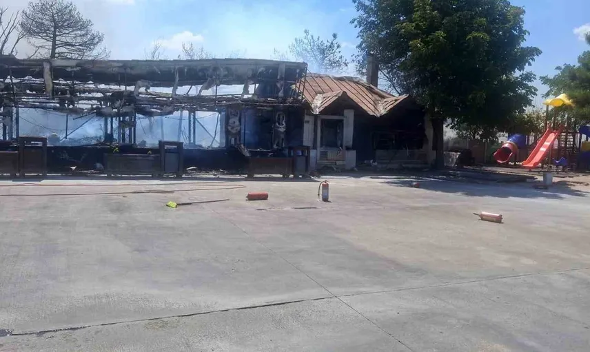 Konya'daki dinlenme tesisinin restoranında yangın felaketi