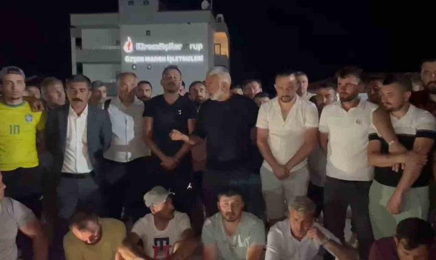 Edirne'de Maden İşçileri Eylemde: Maaşlarımızı İstiyoruz