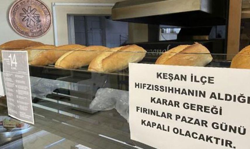 Edirne'de Pazar Günleri Ekmek Çıkmayacak
