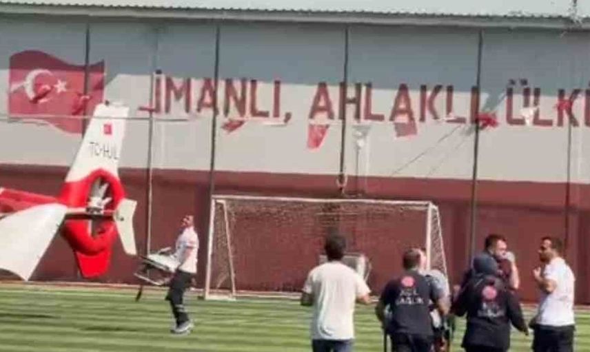 Adana'da kalp krizi geçiren vatandaş, helikopterle hastaneye gönderildi