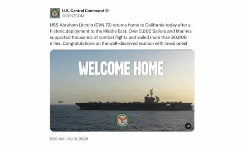 USS Abraham Lincoln, 322 gün sonra San Diego'ya döndü: Zorlu görevin bilançosu