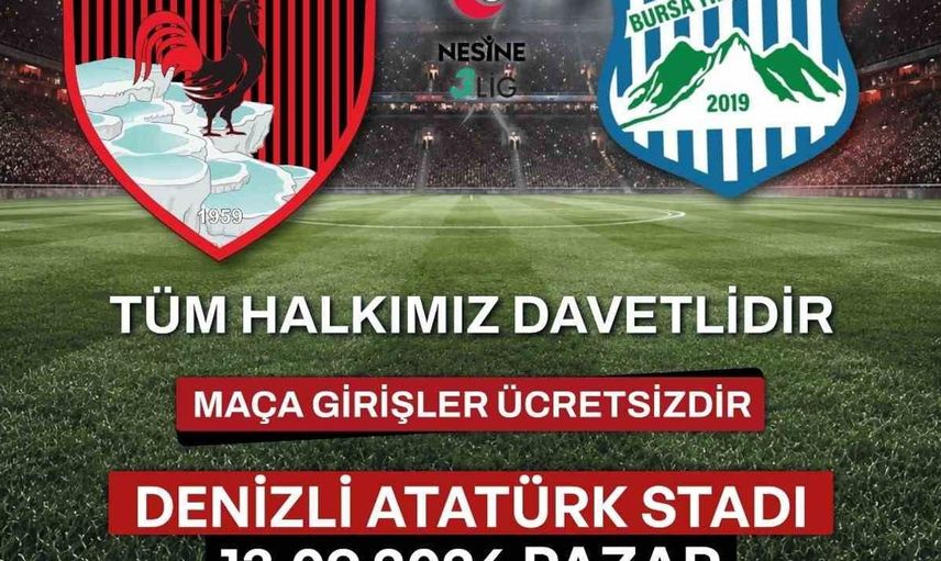 Denizli İdman Yurdu, futbolseverleri ücretsiz maça çağırdı