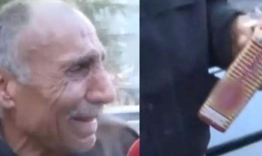 Elinde bisküvisi ile enkaz başında iyi bir haber bekliyordu: Bir oğluna kavuştu