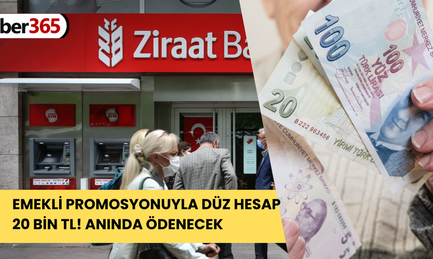 Emeklilere büyük müjde Ziraat Bankası’ndan verildi! Düz hesapla 20.000 TL nakit ödeme verilecek