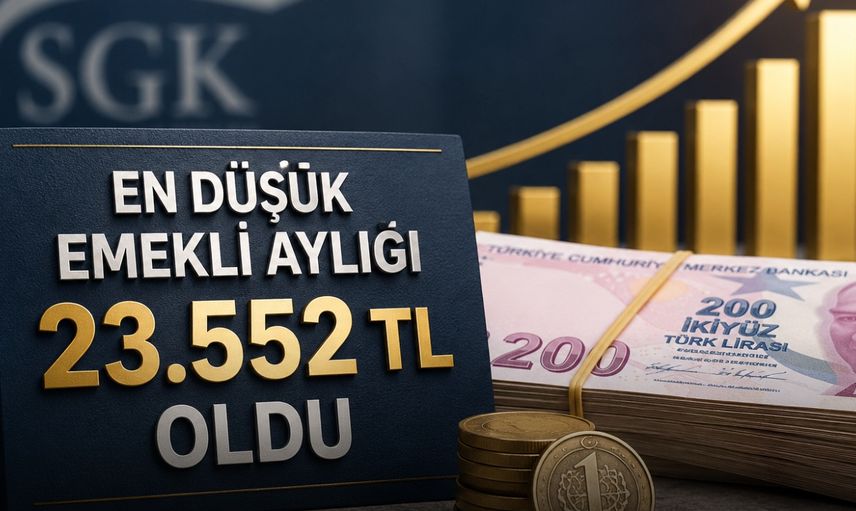 En Düşük Emekli Aylığı 23.552 TL Oldu