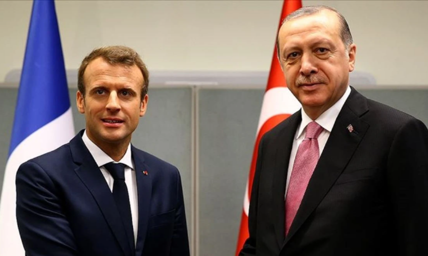 Erdoğan ve Macron'dan Suriye görüşmesi