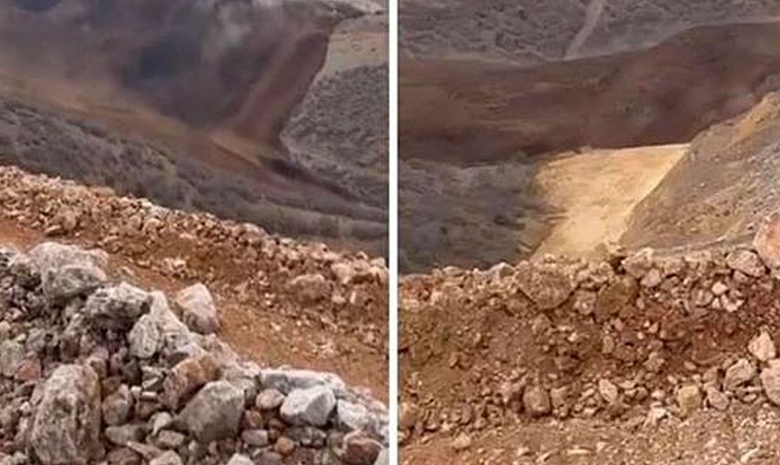 Erzincan’da madende toprak kayması meydana geldi