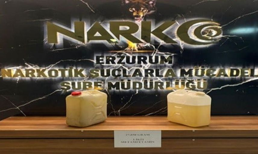 Erzurum'da Büyük Uyuşturucu Operasyonu: 27 Kilo 850 Gram Likit Metamfetamin Ele Geçirildi