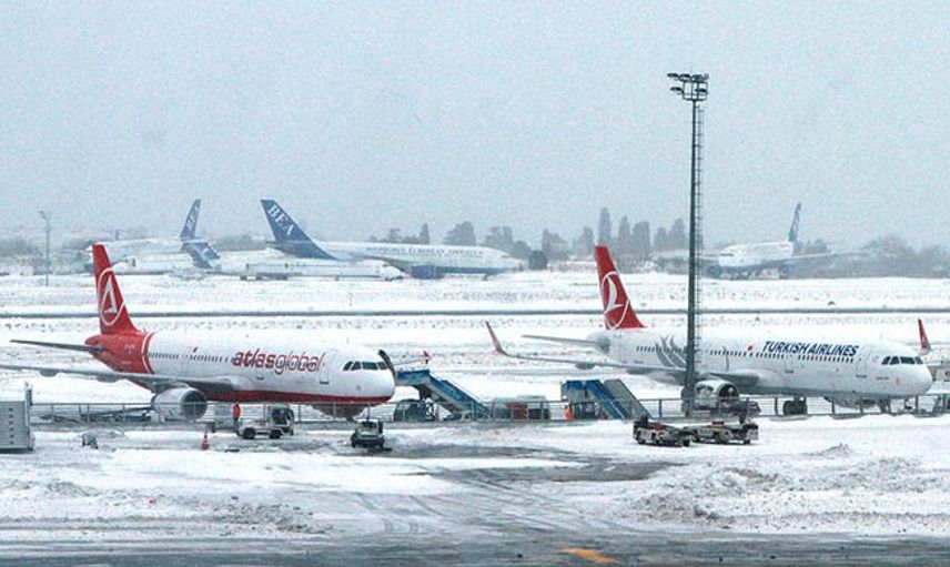 Esenboğa Havalimanı'nda Kar Yağışı için Tedbir Alındı